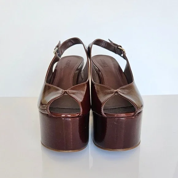 SCHUTZ Brandi Platform Sandals Root Brown $198 Size US 8.5 - Picture 6 of 15